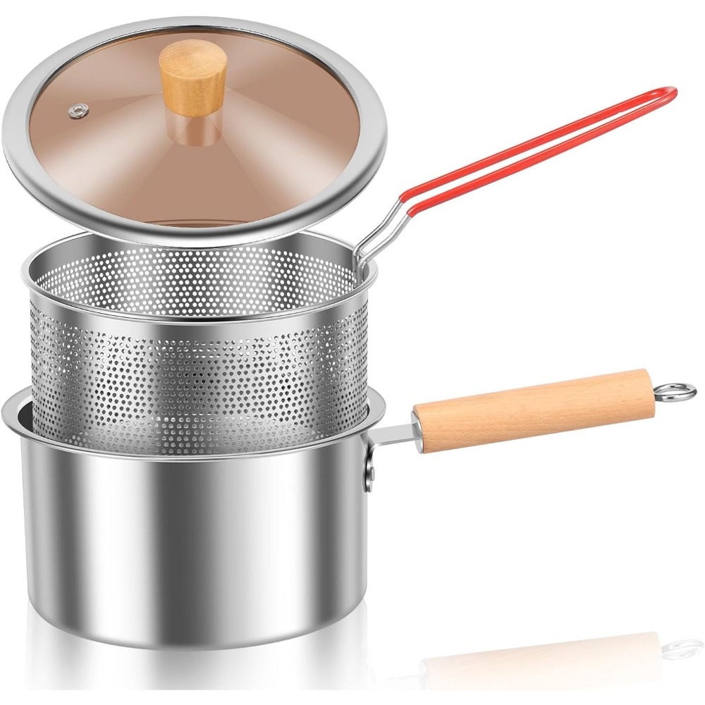 Commercial Kitchen Pots And Pans - Fritadeira de aço inoxidável de 2,5L